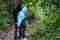 a student explore the nature with a guide 